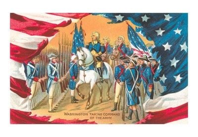 Postcard: Washington Taking Command of the Army