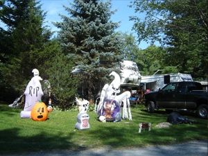 Halloween Decorated Lawn
