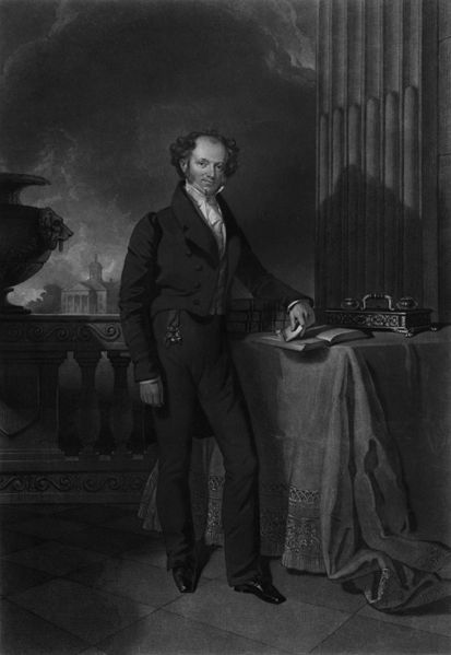 Portrait of Martin Van Buren engraved by John Sartain and later painted by Henry Inman