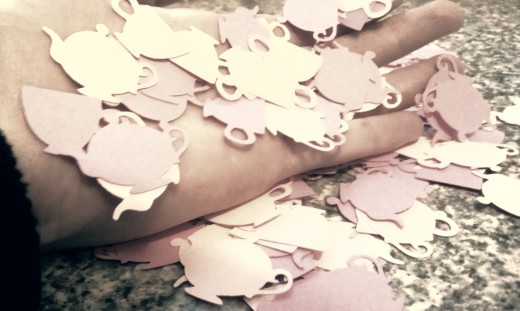 Tea confetti! Have a look on Etsy - there are a few stores that have some.