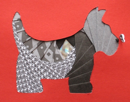 Dog iris folded card created by my daughter