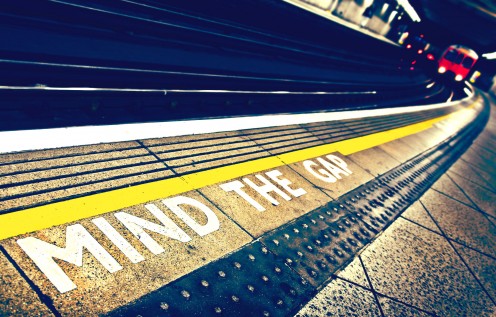The audible warning you hear stepping out the London tube.