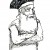 Scribble for the shading of the hat. Scribble for the shading of the hat.
