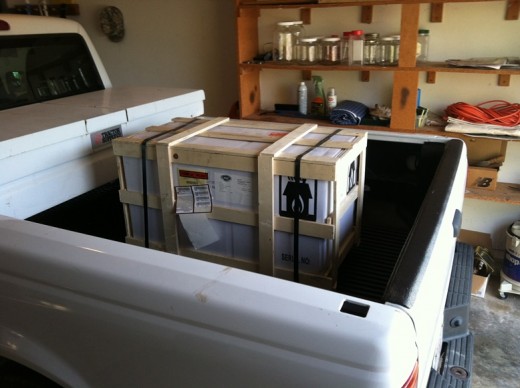 Loaded on the truck by store employees.