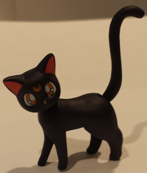 Up close shot of Luna, who comes with the Sailor Moon Figuarts.