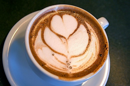 Madcap cocoa art from above