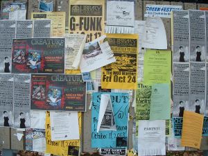 Bulletin boards are a great way to share community news and resources.