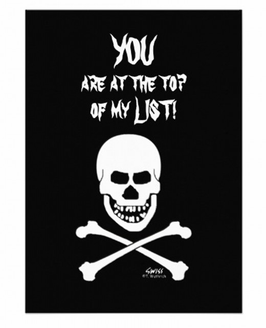 Punchline is on back.  See it by clicking on the blue text link in the opening paragraph at the top of this lens.