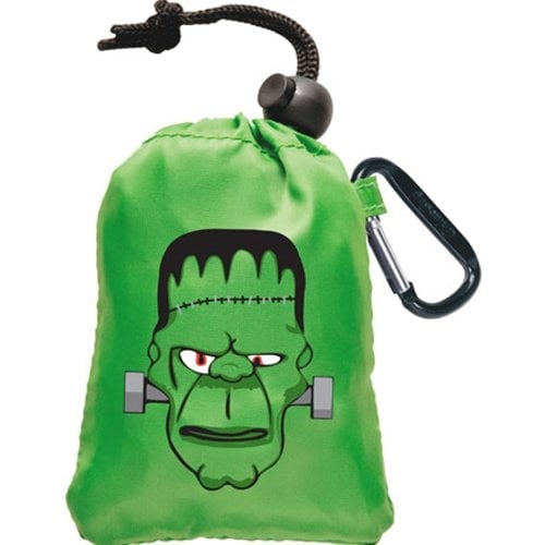 Frankenstein monster stuffed back into his attached pocket, all tied up till next Halloween