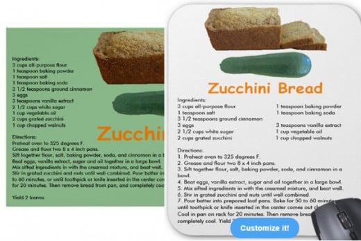 Type in recipes when on Sandyspider Gifts - Zazzle (more clear on the items on Zazzle)