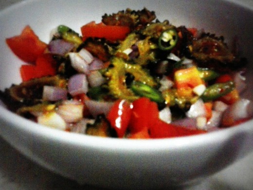Mixed bitter gourd salad
