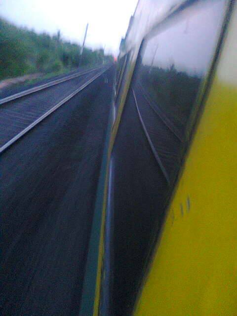 Train Running on Tracks