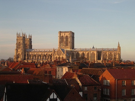 York Minster, picture taken from a nearby rooftop