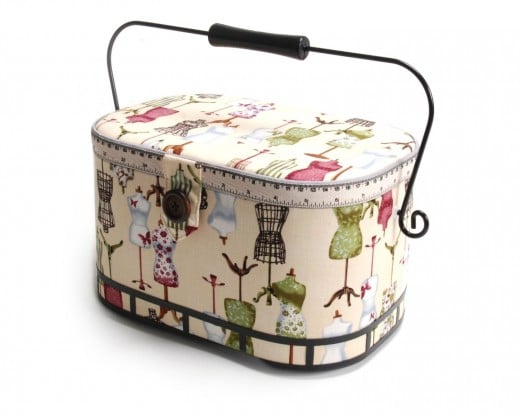 A beautiful vintage style sewing basket