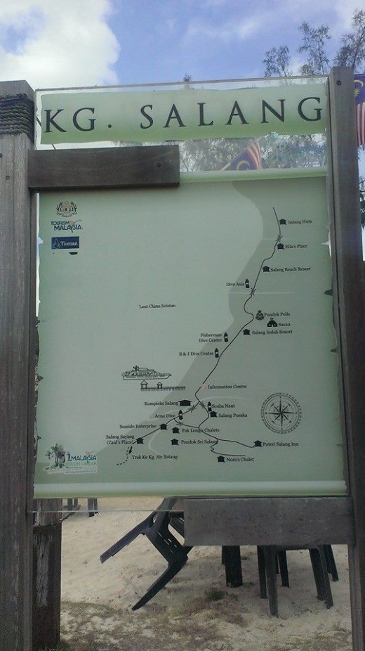 Kampung Salang map, near the Jetty.