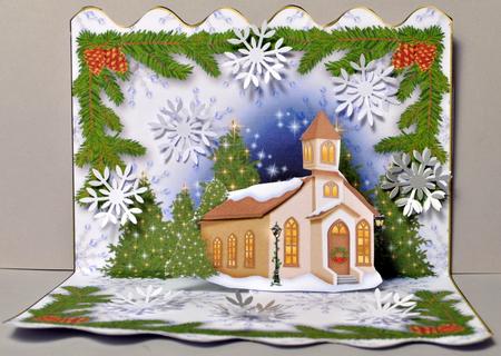 snowy church