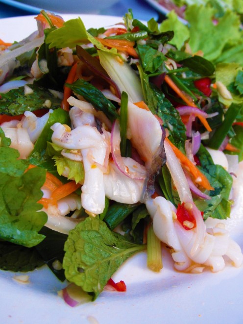 Healthy seafood salad. Eat fresh and your body will thank you for it.