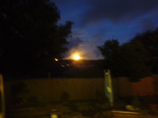 The moon setting from our home at 6am Wednesday morning.