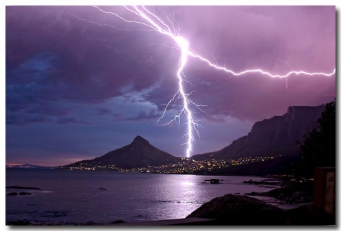 Thunder storm over the Cape Town sky, no worries its still safe indoor 
