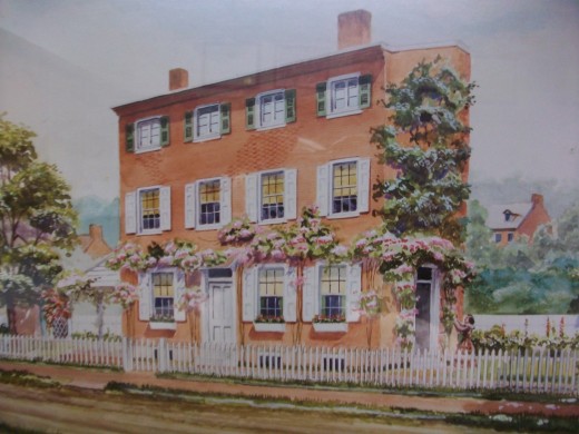 A portion of the Poe House as it looked when Poe was a resident.
