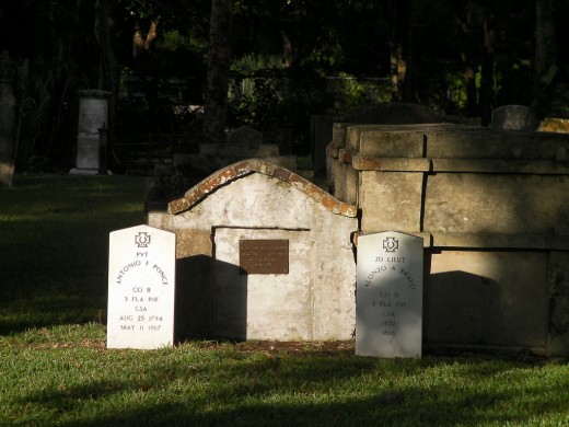 Above Ground Tombs And Grave Markers Inside The Huguenot Cemetery