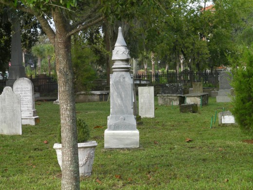 Graveyard Inside The Huguenot Cemetery St Augustine Florida