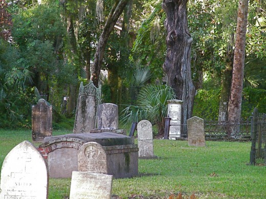 Graveyard Inside The Huguenot Cemetery St Augustine Florida