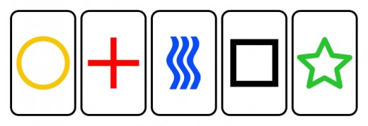 Zener Cards used in telepathic research. 