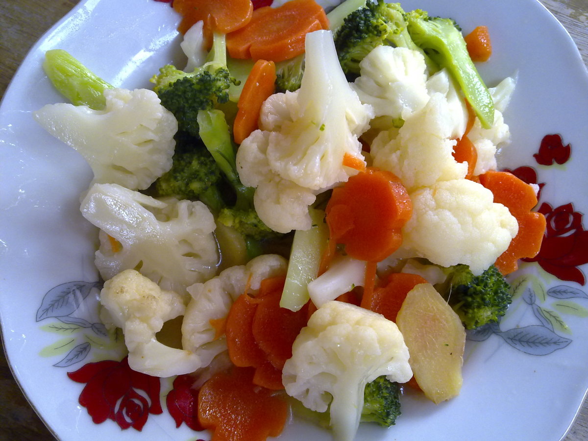 Stir Fry Cauliflower with Broccolli