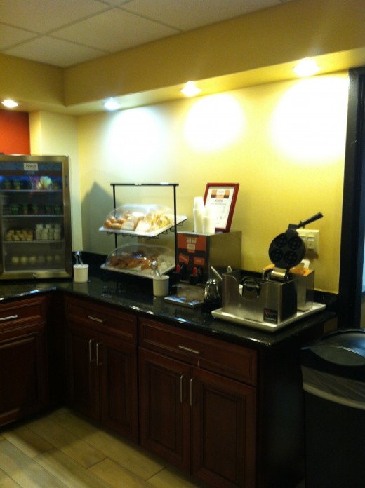 Donuts and Waffle Maker within the breakfast room