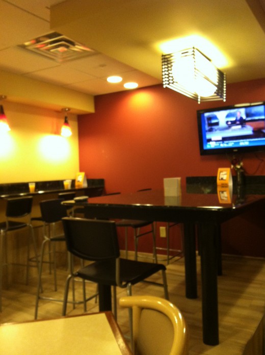 Breakfast area seating with television available for your morning news and weather