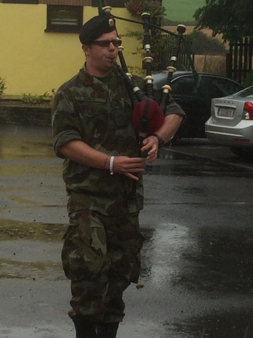 This is me playing for an army motorcycle club event. 