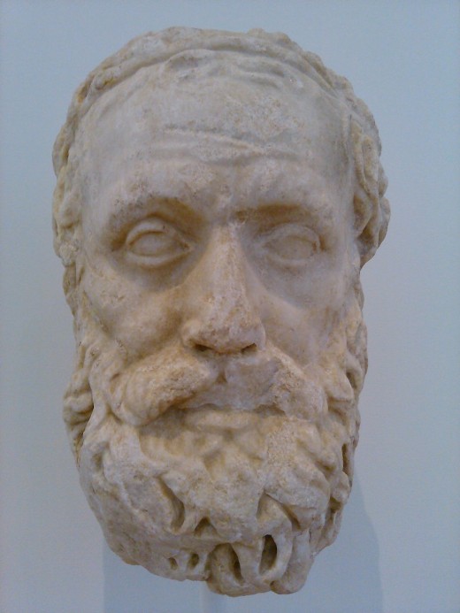 Bust of Aeschylus, Greek playwright.