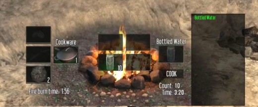 The Cooking Interface has a spot for your cookware, fuel, and ingredients.