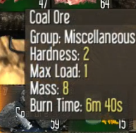 Coal Ore is one of the best fuel sources, with a long burn time of 6 Minutes and 40 seconds. 