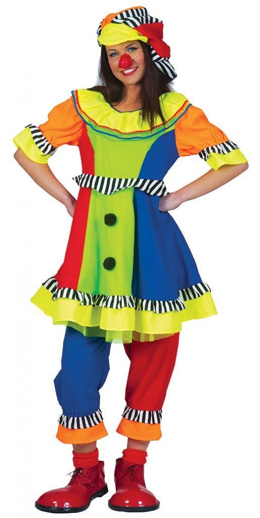 Modest Clown Costumes for Women for Halloween