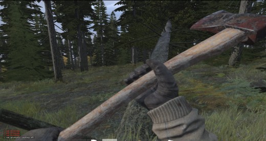 Chopping Down a tree will allow you to craft numerous wooden sticks