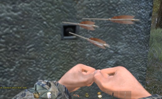 It may take some time to become accurate with Improvised Arrows in an Improvised Bow
