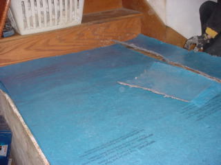 Blue Vapor barrier installed