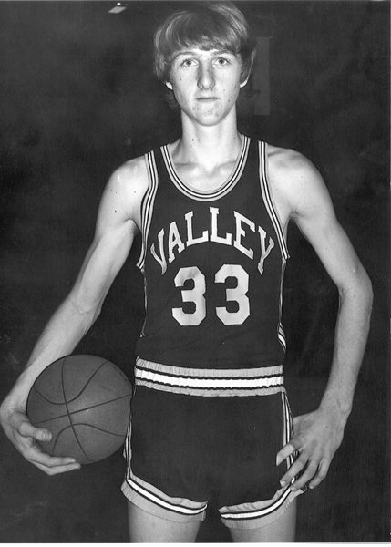 A Young Larry Bird playing for Springs Valley High School