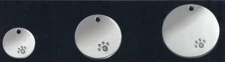 Diamante I.D. tag sizes