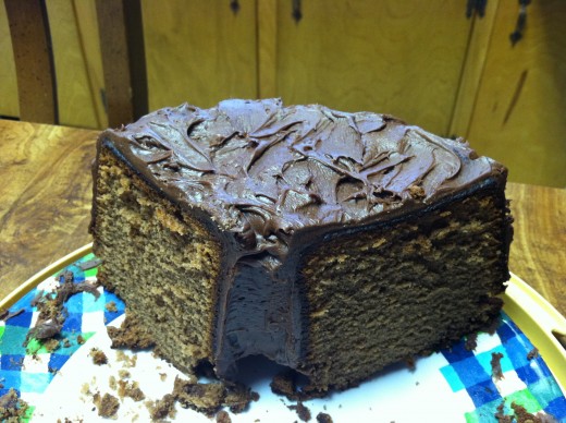 Mom's Chocolate Pound Cake with Chocolate Cream Cheese Frosting