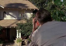Spying on your girlfriend can be done by climbing a tree or looking through the windows