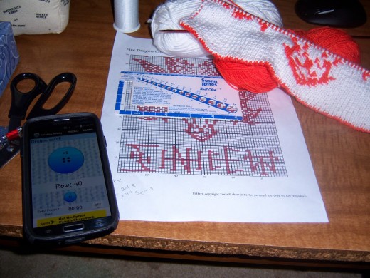 An example of one of how I handle knitting, from my blog entry, Dyslexic Routines.