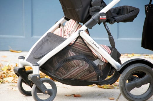 A queen-sized comforter easily fits into the B-Ready storage basket, with room to spare!