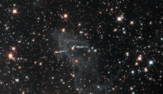 The Carina Nebula shown in infrared light (captured by the Hubble Space Telescope).