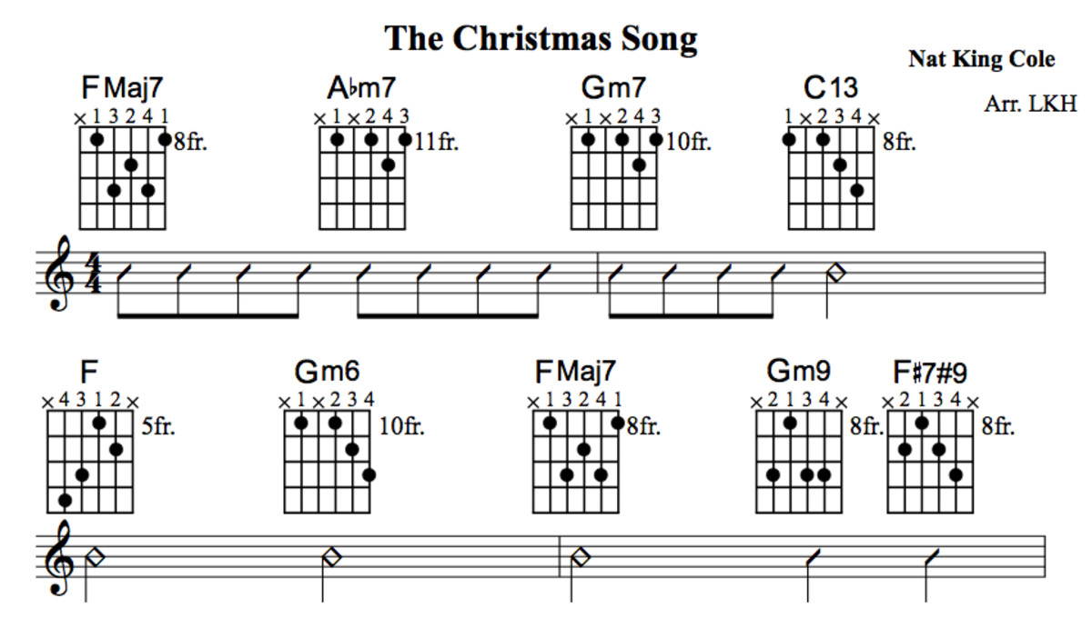 Nat King Cole's "Christmas Song": Guitar Chords, Melody, Tab, Video Lessons | Spinditty