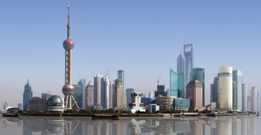 Skyline of Shanghai China