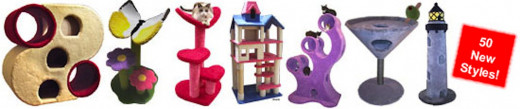 Just a few of the styles and types of creative cat furniture available at