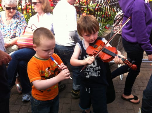 My son and little brother made 40Euro in just 10 minutes at an Irish music festival. They were just messing around and i could'nt believe they made money at all.